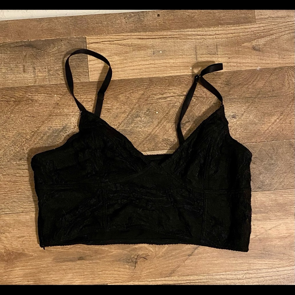 Free People Black Lace Bra Medium
